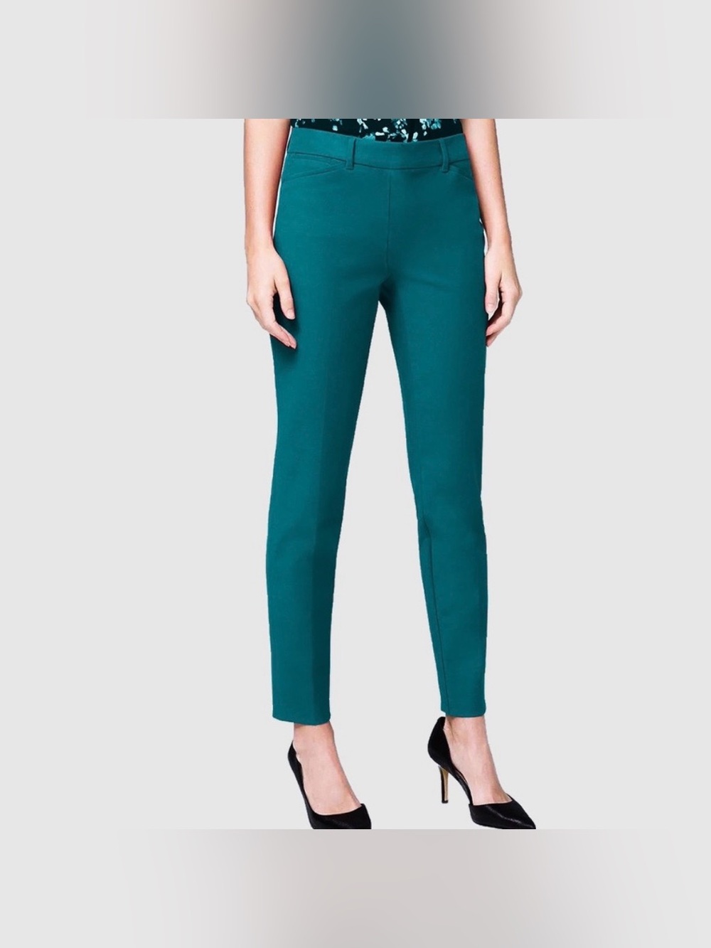 WHBM Tailored Teal Ankle Pants